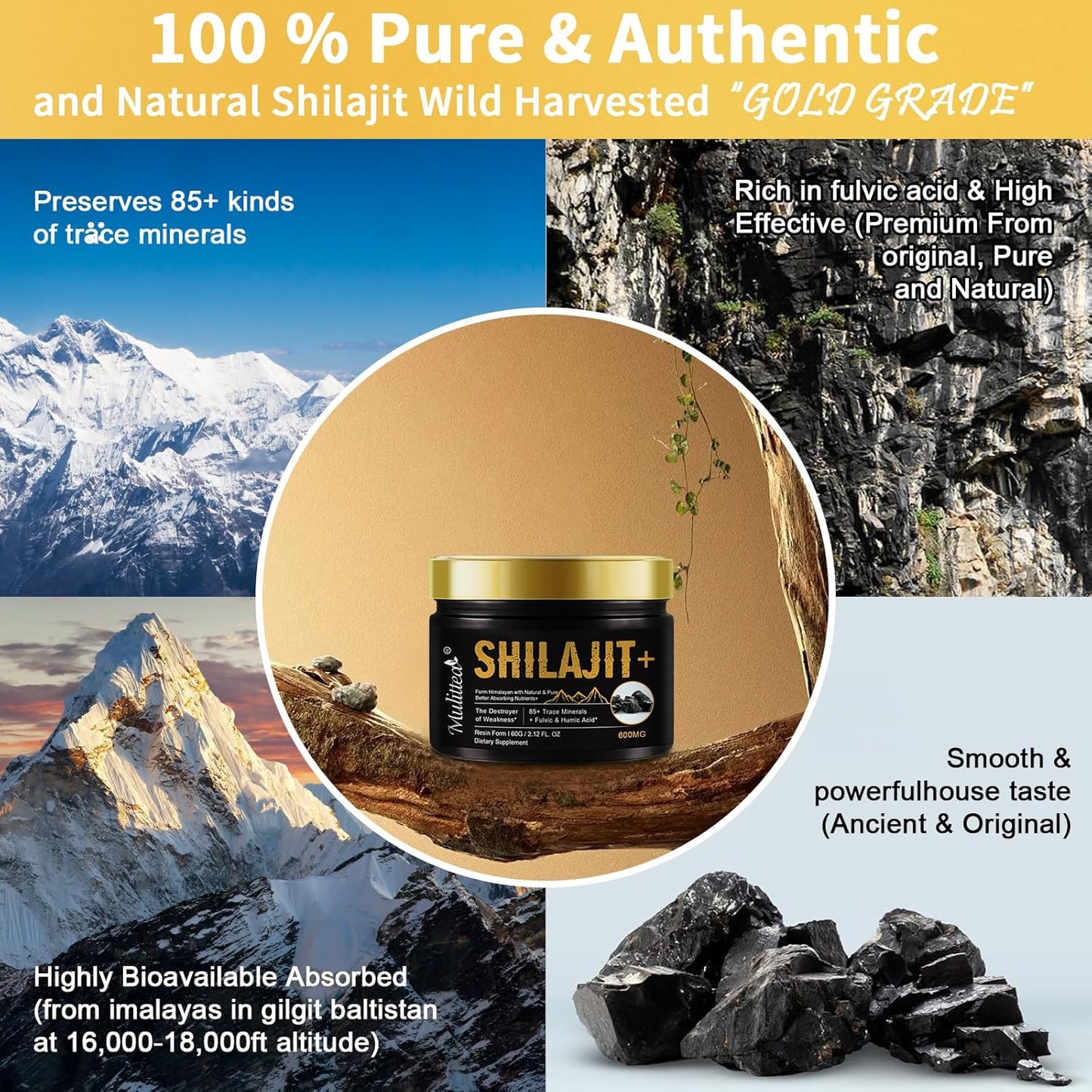 SHILAJIT SUPLEMENTO DE RESINA