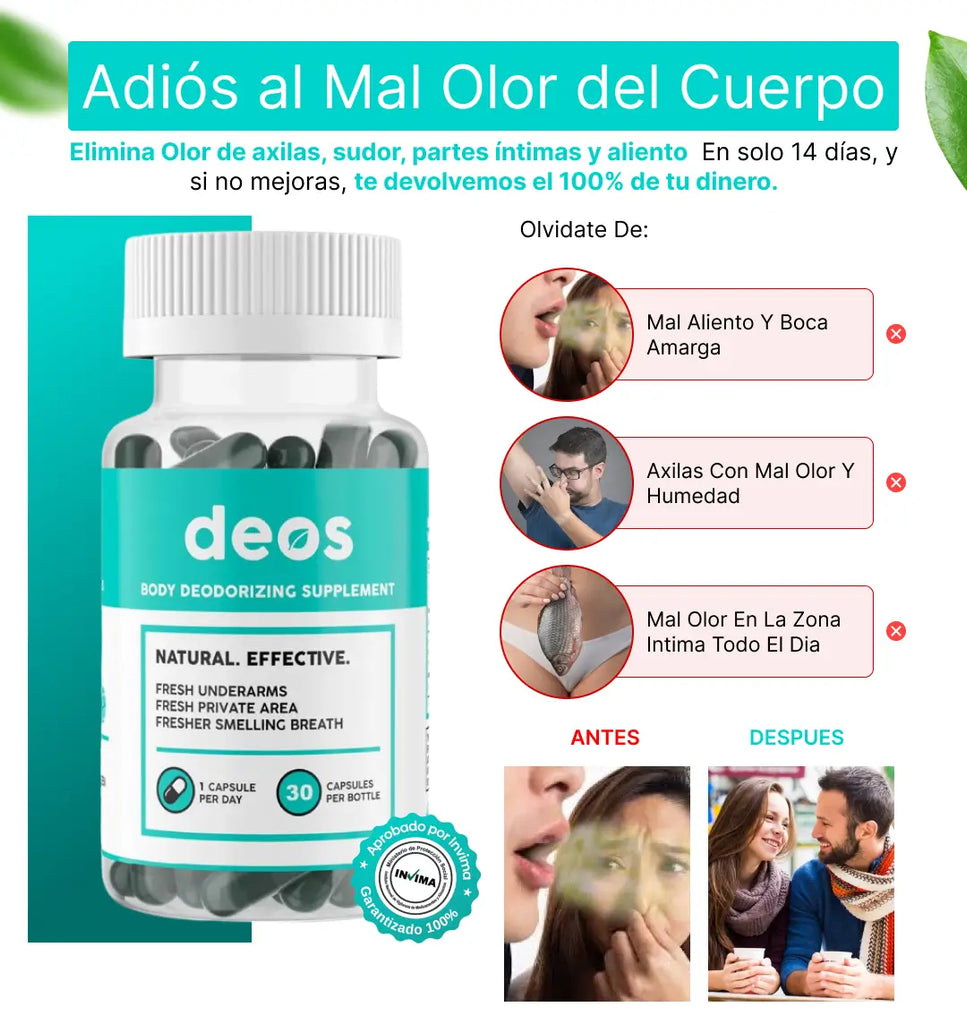 DEOS PARA LA FRESCURA CORPORAL: ELIMINA OLORES INTERNOS + APOYA LA SALUD INTESTINAL Y CUTÁNEA (VIRAL DE TIKTOK)