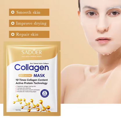SUPER PROMO CAJA X 30 UNDS MASCARILLAS DE COLÁGENO - SADOER
