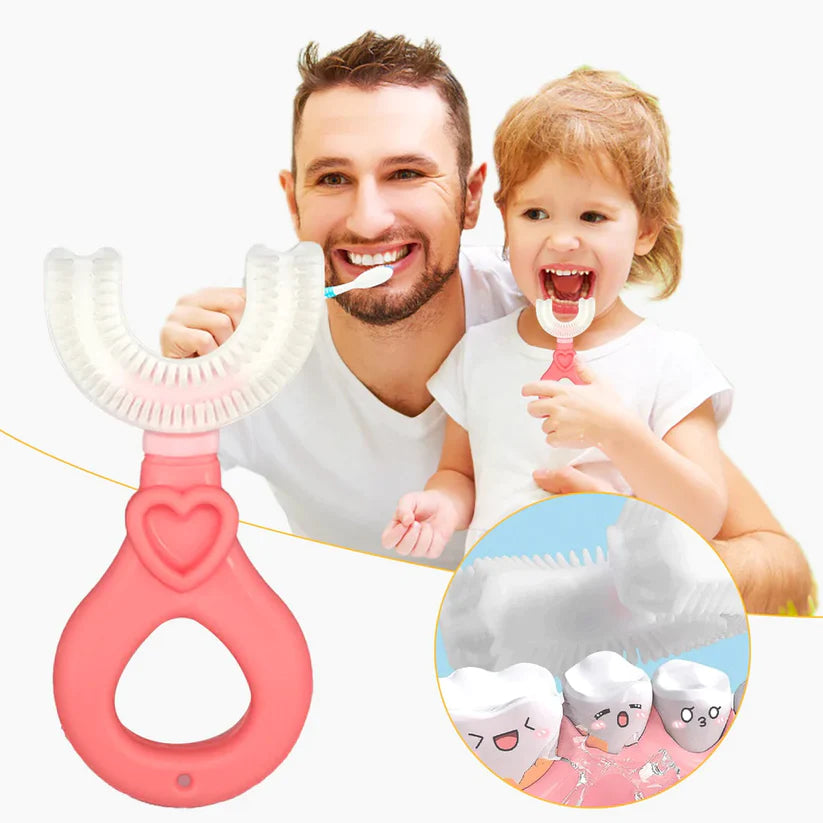 🎁 PROMO 2 X 1  CEPILLO DE DIENTES SILICONA FORMA U BEBE CERDAS SUAVE