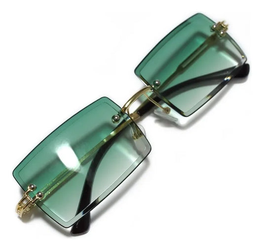 Lentes de sol rectangulares - transparentes vintage