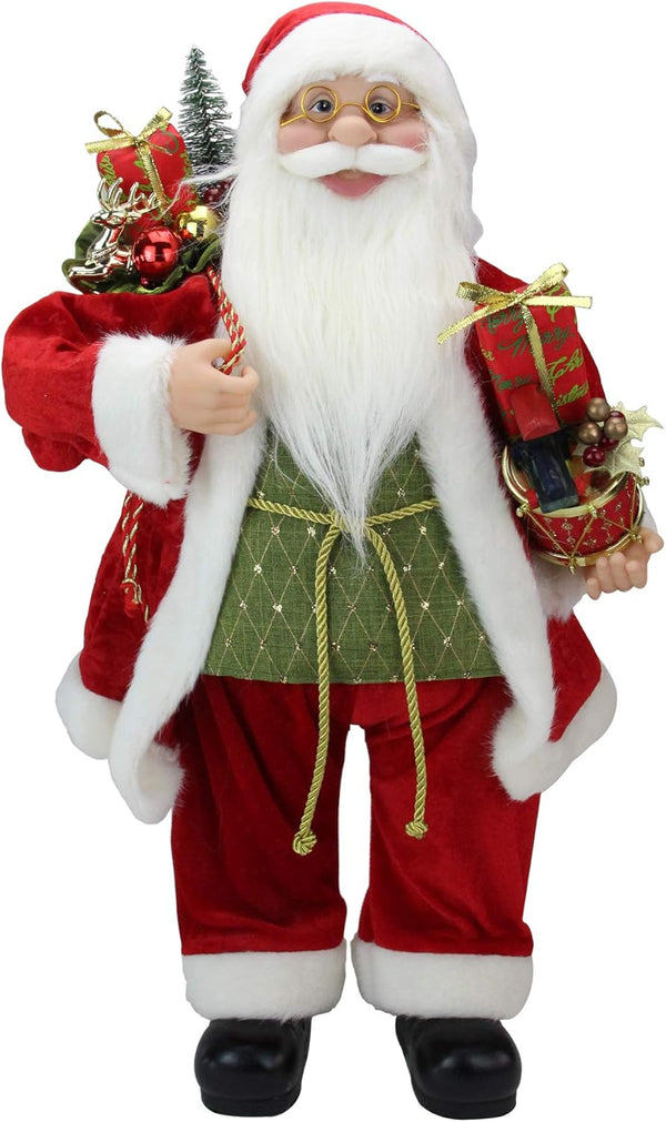 Figura Navideña de Santa con Regalos