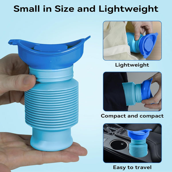 Orinal Portátil Compacto Plegable de Viaje