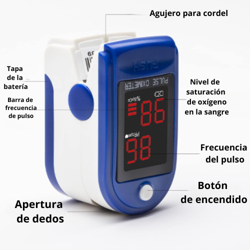 OXÍMETRO PULSO DIGITAL AUTOMÁTICO CON PRECISIÓN PARA DEDO